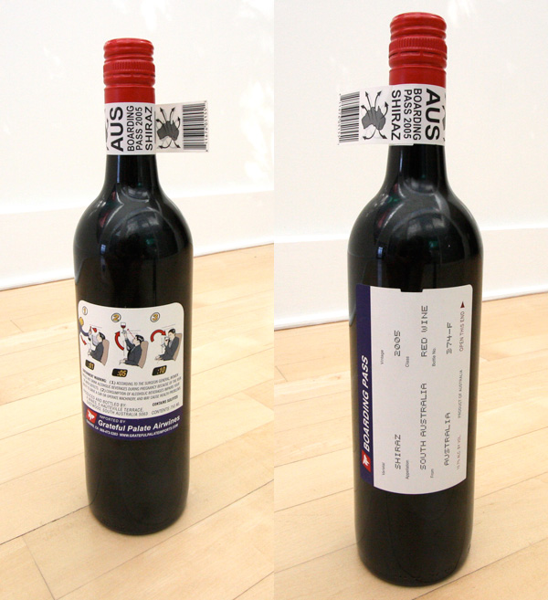Rótulo da garrafa de vinho